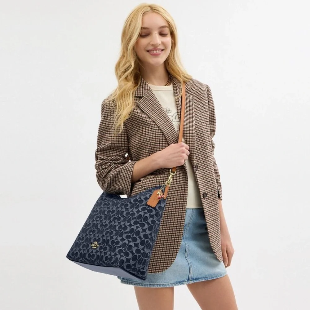 Coach Large Laurel in Denim - Picture 9 of 12